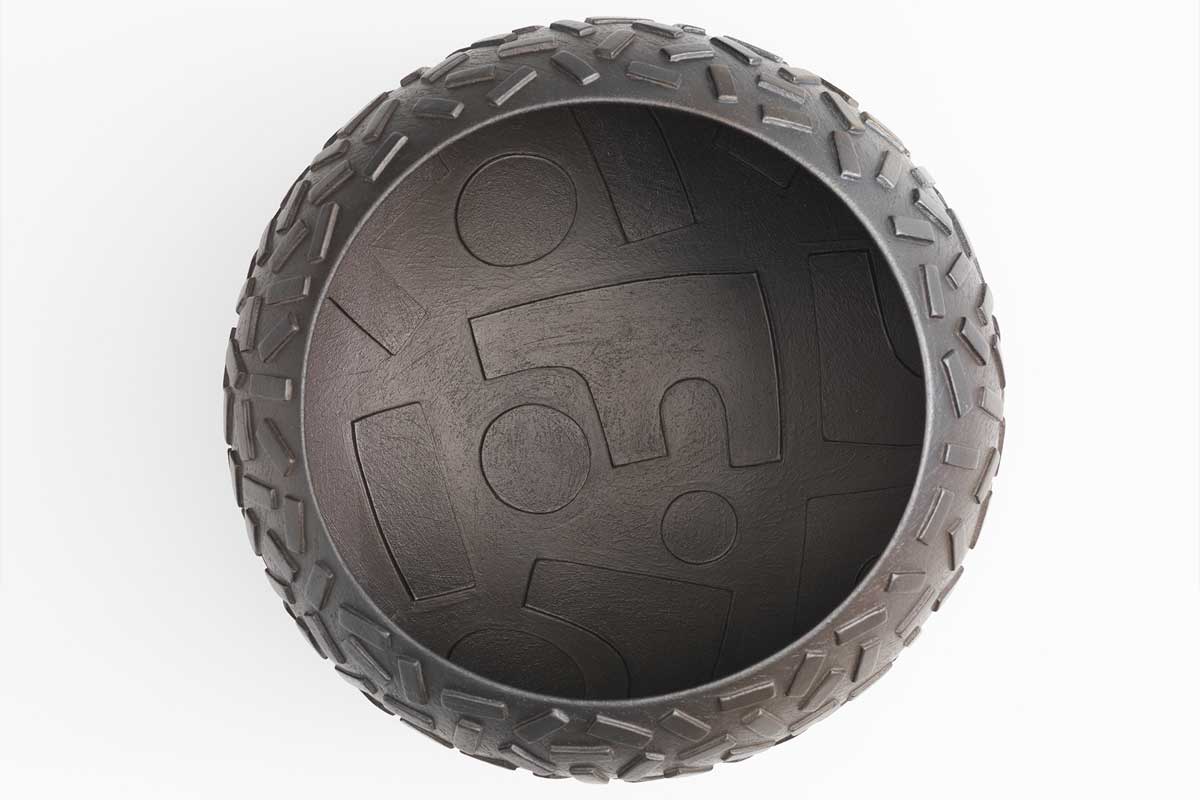 Large raku fired bowl with Kuba symbols